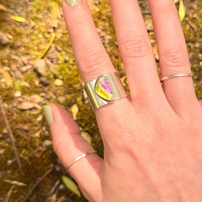 Prism III- Watermelon Tourmaline ring