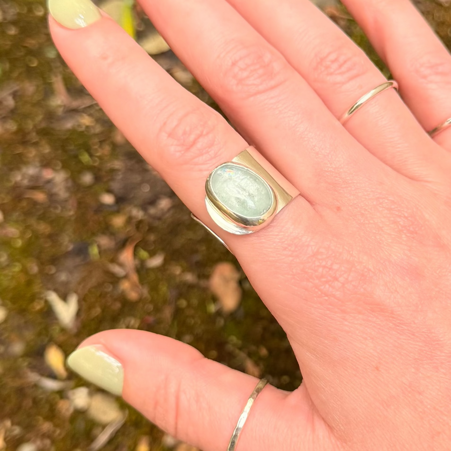 Prism VI- Sky Blue Kyanite ring