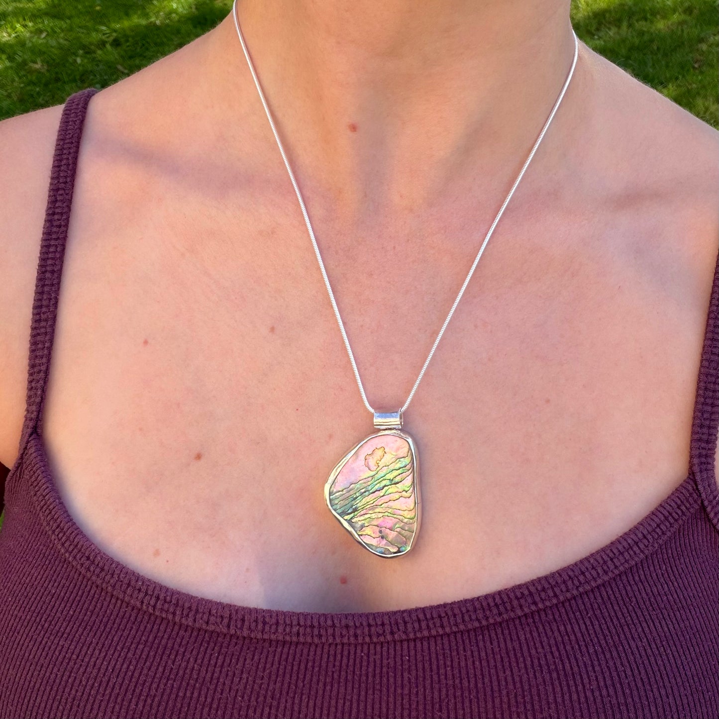 Chunky abalone necklace