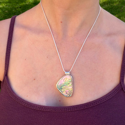 Chunky abalone necklace
