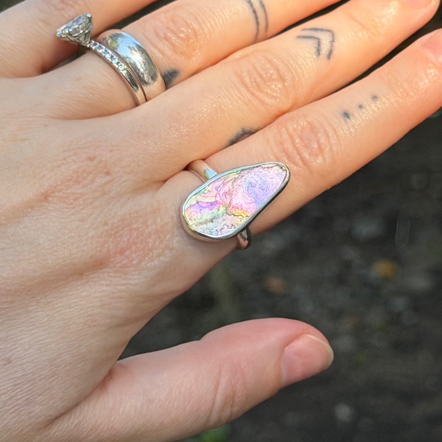 Abalone ring size 6.5