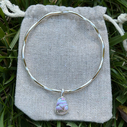 Wavy abalone bangle size M/L