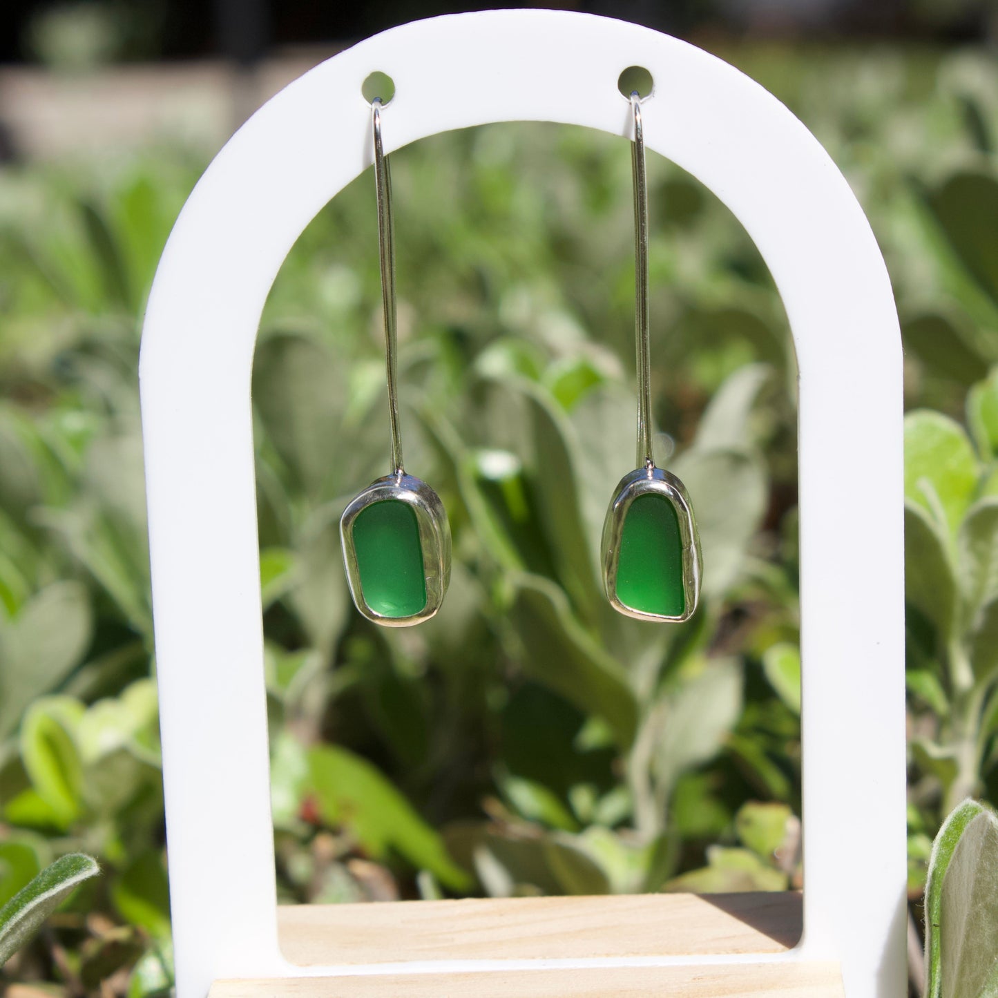 Forest long hook earrings