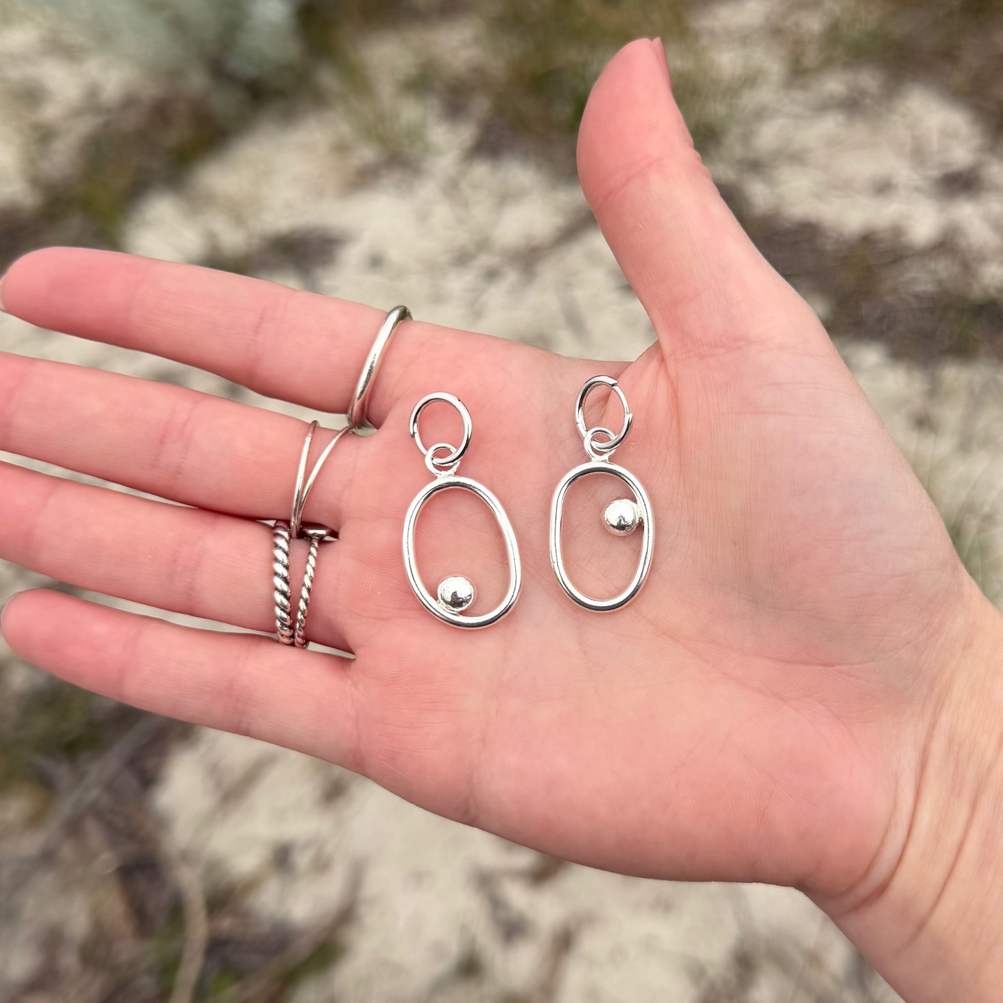 Organic shape earrings