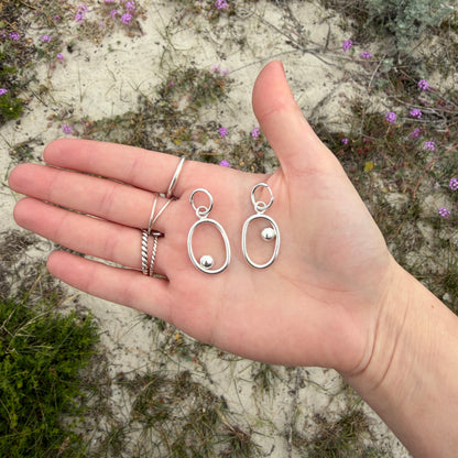Organic shape earrings