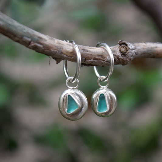 Ocean pebble hoops