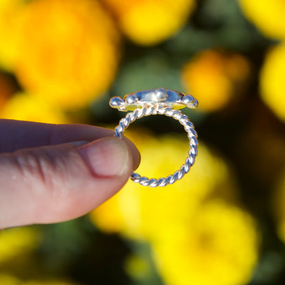 Abalone sun ring size 6