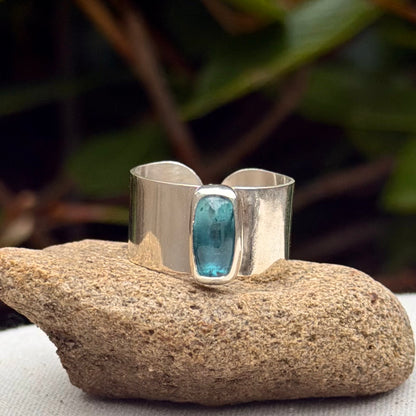 Prism VIII- Aqua Blue Kyanite ring