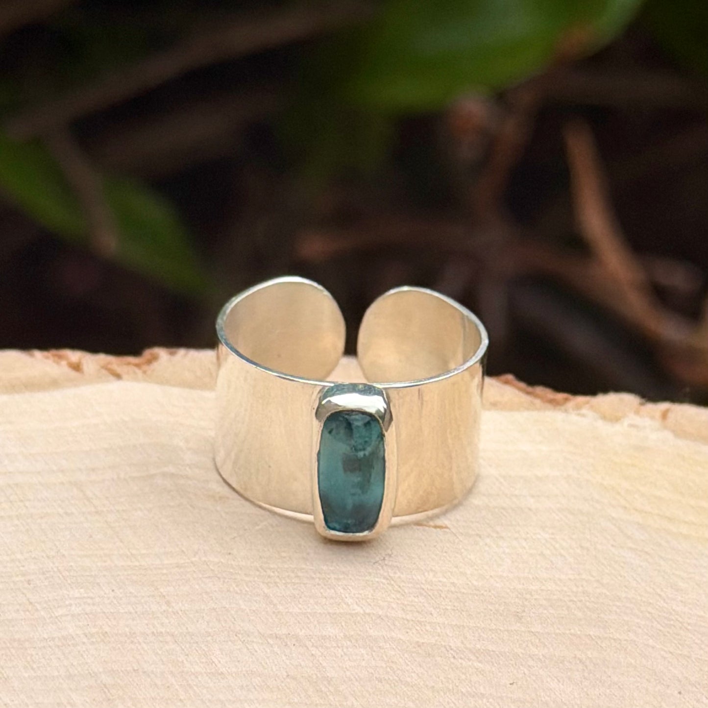 Prism VIII- Aqua Blue Kyanite ring