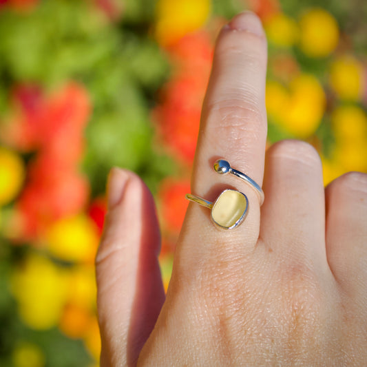 Swirl ring yellow